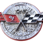 emblem, logo, chevrolet, corvette, brand, symbol, silver, lettering, elegant, car, automobile manufacturers, chrome, car wallpapers, isolated